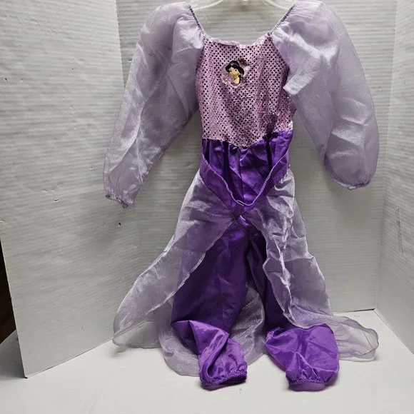 Disney | Costumes | Girls Disney Princess Jasmine Aladdin Purple Jumpsuit Dress  Costume 4 5 6 Rare | Poshmark